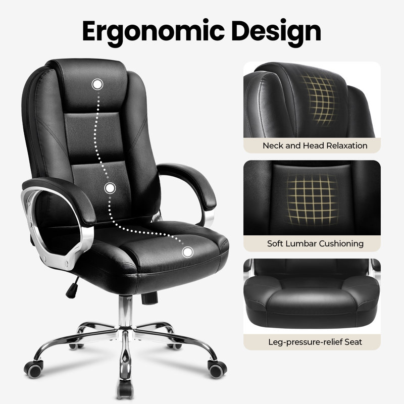 Inbox Zero Nickoli Heavy Duty Design High Back Ergonomic Executive